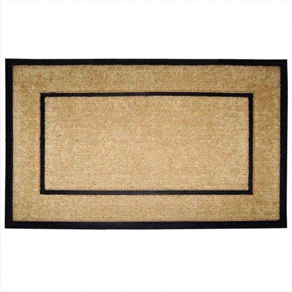 Nedia Home Nedia Home 18098 Single Picture - Black Frame 22 x 36 In. Coir with Rubber Frame Mat Plain 18098